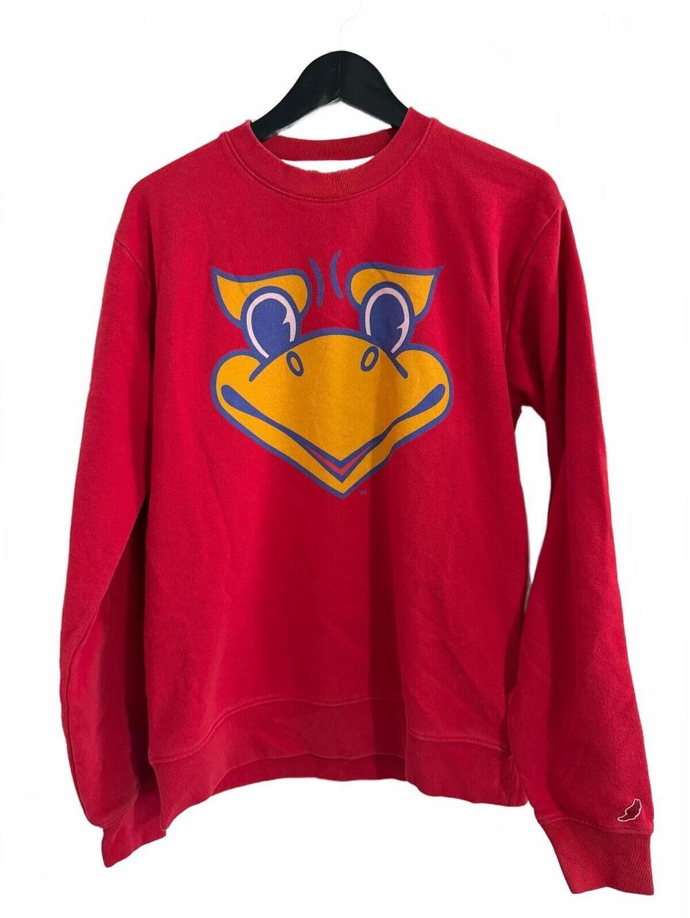 Kansas Jayhawks Red Crewneck Sweatshirt Size Medium